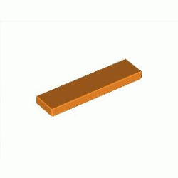 Плоска плочка 1X4: {ярко оранжев}