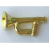 Minifigure, Utensil Musical Instrument, Bugle / Trumpet: {хромирано златист}
