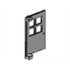 Door 1 x 4 x 5 with 4 Panes : {сив}