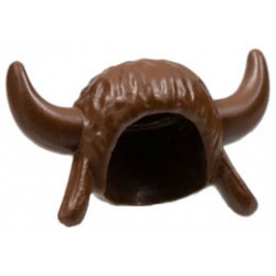 Minifigure, Headgear Headdress Indian Buffalo Horned : {земно оранжев}