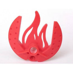 Bionicle Weapon 5 x 5 Shield with Flames: {ярко червен}