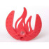 Bionicle Weapon 5 x 5 Shield with Flames: {ярко червен}