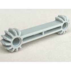 Technic, Arm 1 x 7 with Gear 9 Tooth Double Bevel Ends: {сив}