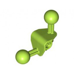 Bionicle Ball Joint 4 x 4 x 2 90 Degree with 2 Ball Joints and Axle Hole: {ярко жълто-зелен}