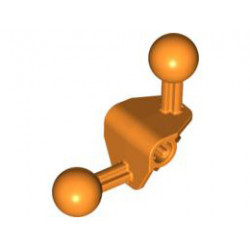 Bionicle Ball Joint 4 x 4 x 2 90 Degree with 2 Ball Joints and Axle Hole: {ярко оранжев}