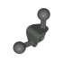 Bionicle Ball Joint 4 x 4 x 2 90 Degree with 2 Ball Joints and Axle Hole: {тъмно сив}