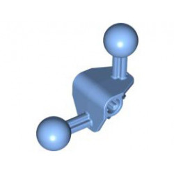 Bionicle Ball Joint 4 x 4 x 2 90 Degree with 2 Ball Joints and Axle Hole: {умерено син}