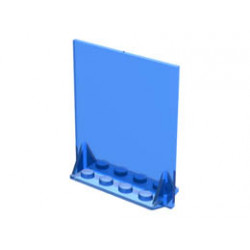 Door 2 x 5 x 5 Swivel, Bracket Base: {прозрачно син}