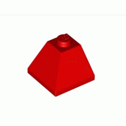 Ъглова тухличка 2X2/45° отвън: {ярко червен}