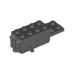 Pullback Motor 6 x 2 x 1 2/3 with Black Base, White Shafts (Motor 2): {тъмно сив}