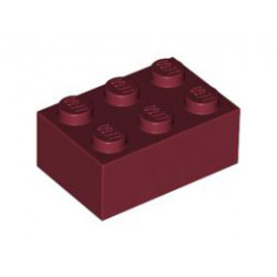 Тухличка 2X3: {нов тъмно червен}