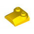 Slope, Curved 2 x 2 x 2/3 with Two Studs and Curved Sides, Lip End: {ярко жълт}