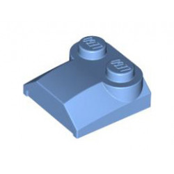 Slope, Curved 2 x 2 x 2/3 with Two Studs and Curved Sides, Lip End: {умерено син}