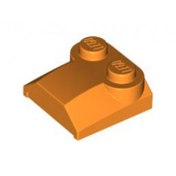 Slope, Curved 2 x 2 x 2/3 with Two Studs and Curved Sides, Lip End: {ярко оранжев}
