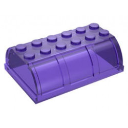Container, Trunk Lid 4 x 6 x 1 2/3: {прозрачно ярко синьо-виолетов}