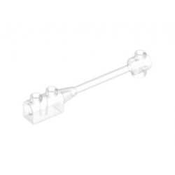 Bar 1 x 8 with Brick 1 x 2 Curved Top End (Original, No Axle Holder) : {прозрачен}