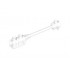 Bar 1 x 8 with Brick 1 x 2 Curved Top End (Original, No Axle Holder) : {прозрачен}