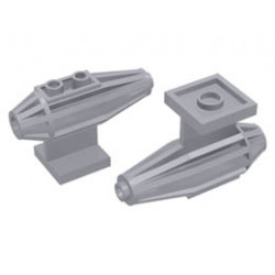 Engine, Strakes, 2 Top Studs, 2 x 2 Bottom Tile: {умерено каменно сив}