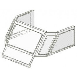 Glass for Train Front Sloping Top: {прозрачен}