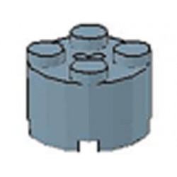 Brick, Round 2 x 2 with Axle Hole: {пясъчно син}