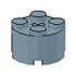 Brick, Round 2 x 2 with Axle Hole: {пясъчно син}