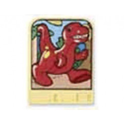 Story Builder Meet the Dinosaurs Card with Red Dinosaur Pattern: {светло жълт}