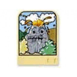 Story Builder Meet the Dinosaurs Card with Rock with Face Pattern: {светло жълт}