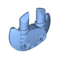 Bionicle Weapon 5 x 5 Shield with Dual Round Prongs: {умерено син}