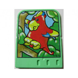 Story Builder Jungle Jam Card with Parrot Pattern: {умерено зелен}