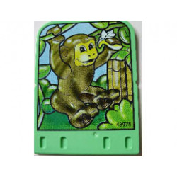 Story Builder Jungle Jam Card with Monkey Carrying Banana Pattern: {умерено зелен}