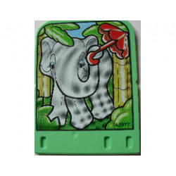 Story Builder Jungle Jam Card with Elephant Carrying Umbrella Pattern: {умерено зелен}