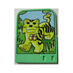 Story Builder Jungle Jam Card with Tiger with Medals Pattern: {умерено зелен}
