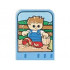 Story Builder Farmyard Fun Card with Boy in Mud Carrying Bucket of Water Pattern: {умерено син}
