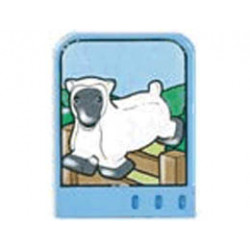 Story Builder Farmyard Fun Card with Sheep Jumping Fence Pattern: {умерено син}