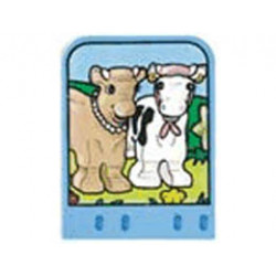 Story Builder Farmyard Fun Card with Cows Pattern: {умерено син}