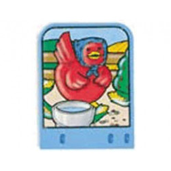 Story Builder Farmyard Fun Card with Hen, Bucket of Water, and Corn Pattern: {умерено син}
