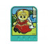 Story Builder Crazy Castle Card with Girl Maiden in Red Dress Pattern: {умерено синьо-зелен}
