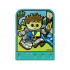 Story Builder Crazy Castle Card with Boy Knight Carrying Torch Pattern: {умерено синьо-зелен}