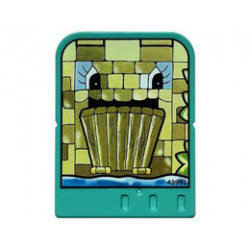 Story Builder Crazy Castle Card with Castle Drawbridge with Eyes Pattern: {умерено синьо-зелен}