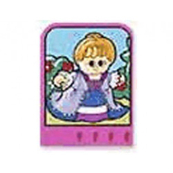 Story Builder Pink Palace Card with Lady in Blue Dress Pattern: {ярко пурпурен}