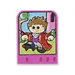 Story Builder Pink Palace Card with Boy in Red Shirt Pattern: {ярко пурпурен}