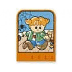 Story Builder Happy Home Card with Girl Pattern: {ярко оранжев}