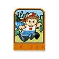 Story Builder Happy Home Card with Boy Pattern: {ярко оранжев}