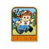 Story Builder Happy Home Card with Boy Pattern: {ярко оранжев}