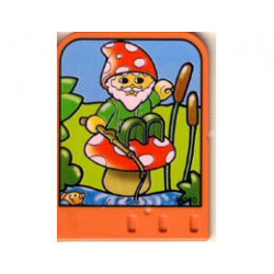 Story Builder Happy Home Card with Elf on Mushroom Pattern: {ярко оранжев}
