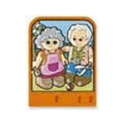 Story Builder Happy Home Card with Grandma and Grandpa Pattern: {ярко оранжев}