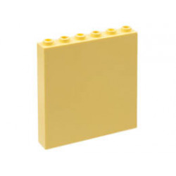 Brick 1 x 6 x 5: {светло жълт}