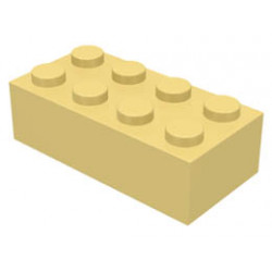 Тухличка 2X4: {светло жълт}