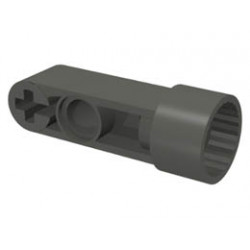 Technic, Rotation Joint Socket with 3L Liftarm Thick: {тъмно сив}