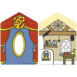 Plastic Part for Sets 3615 / 9131 - Room Backdrop with Shield, Drapes, and Mirror / Alchemy Laboratory: {неопределен}